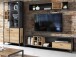 Wohnwand >Hialeah< in Riviera Eiche - 277,2x193,9x40,2cm (BxHxT)