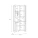 Wohnwand >Hialeah< in Riviera Eiche - 277,2x193,9x40,2cm (BxHxT)