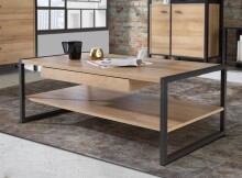Couchtisch >Hialeah< in Riviera Eiche - 110x40x60cm (BxHxT)