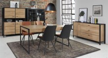 Esstisch >Hialeah< in Riviera Eiche - 166x76,9x90,2cm (BxHxT)