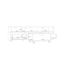 TV-Board >Limnos< in Schwarzeiche - 161,6x48,5x41,3cm (BxHxT)