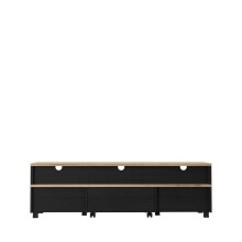 TV-Board >Limnos< in Schwarzeiche - 161,6x48,5x41,3cm (BxHxT)