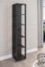 Glasvitrine >OPTIMA< in Schwarz Struktur - 31,5x172x32cm (BxHxT)