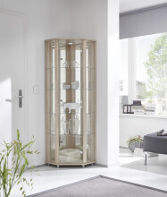 Eckvitrine >TRIO< in Sonoma Eiche Dekor -...
