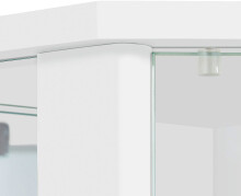 Eckvitrine >TRIO< in Weiß - 71x172x50cm (BxHxT)