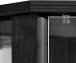 Eckvitrine >TRIO< in Schwarz Struktur - 71x172x50cm (BxHxT)