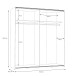 Schwebetürenschrank >Vyronas< in Old Wood Vintage - 170,3x190,5x62cm (BxHxT)