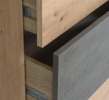 Kommode >Salford< in Artisan Eiche - 124,9x95,9x41,3cm (BxHxT)