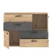 Kommode >Salford< in Artisan Eiche - 124,9x95,9x41,3cm (BxHxT)