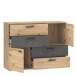 Kommode >Salford< in Artisan Eiche - 124,9x95,9x41,3cm (BxHxT)