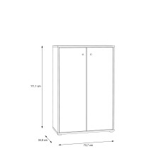 Kommode >Tembi< in Artisan Eiche - 73,7x111,1x34,8cm (BxHxT)