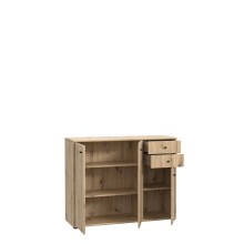 Kommode >Tembi< in Artisan Eiche - 108,8x85,5x34,8cm (BxHxT)