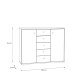 Kommode >Tembi< in Artisan Eiche - 108,8x85,5x34,8cm (BxHxT)