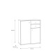 Kommode >Tembi< in Artisan Eiche - 73,7x85,5x34,8cm (BxHxT)