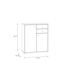 Kommode >Tembi< in Old Wood Vintage - 73,7x85,5x34,8cm (BxHxT)