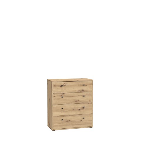 Kommode >Tembi< in Artisan Eiche - 73,7x85,5x34,8cm (BxHxT)