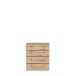 Kommode >Tembi< in Artisan Eiche - 73,7x85,5x34,8cm (BxHxT)