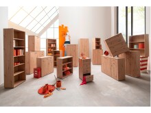 Aktenschrank >Tembi< in Artisan Eiche - 73,7x149,5x34,8cm (BxHxT)