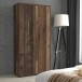 Aktenschrank >Tembi< in Old Wood Vintage - 73,7x149,5x34,8cm (BxHxT)