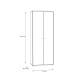 Aktenschrank >Tembi< in Old Wood Vintage - 73,7x197,5x34,8cm (BxHxT)