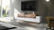 TV-Board >Catania< in Weiß-Hochglanz / Ahorn - 200x51,6x45cm (BxHxT)