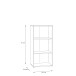 Regal >Tembi< in Old Wood Vintage - 54x111,1x34,8cm (BxHxT)