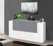 Sideboard >Catania< in Weiß-Hochglanz -...
