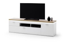 TV-Board >Chalki< in Weiß - 196x57x44cm (BxHxT)