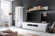 TV-Board >Chalki< in Weiß - 196x57x44cm (BxHxT)