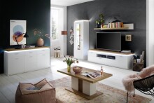 Wandboard >Chalki< in Weiß - 175x22x26cm (BxHxT)