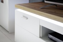 Wohnwand >Chalki< in Weiß - 280x198x44cm (BxHxT)