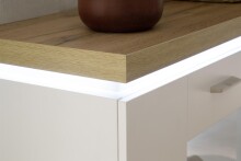 Wohnwand >Chalki< in Weiß - 324x198x44cm (BxHxT)