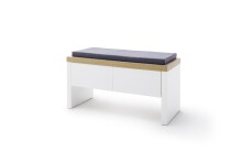 Sitzbank >Chalki< in Weiß - 91x45x38cm (BxHxT)