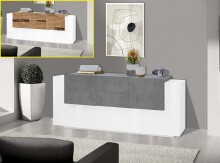 Sideboard >Catania< in Weiß-Hochglanz -...