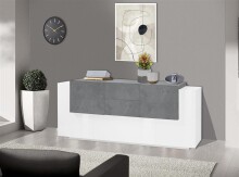 Sideboard >Catania< in Weiß-Hochglanz -...