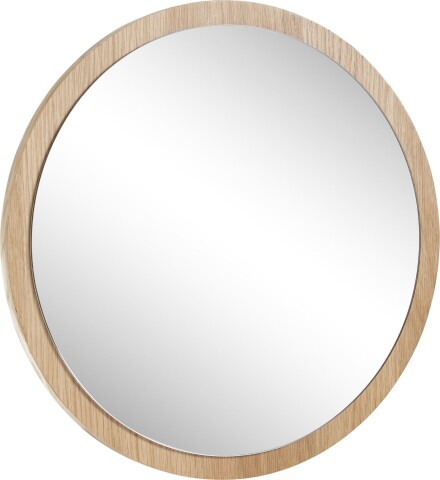 Wandspiegel >Anacortes< in Eiche aus Massivholz,Spiegelglas - 40x40cm (BxT)
