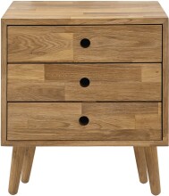 Kommode >Anacortes< in Eiche aus Massivholz - 42x42x35cm (BxHxT)