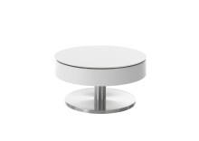 Couchtisch >Souli< in Weiß aus MDF,Metall,Glas - 79x40x79cm (BxHxT)