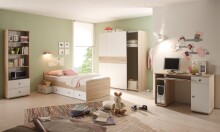 Jugendbett >Floris< in Sonoma-Eiche - 204x66x95cm (BxHxT)