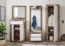 Garderobenschrank >Nigrita< in Flagstaff Oak - 68x193x40cm (BxHxT)