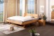 Massivholzbett >Long Beach< in Eichefarbig aus Kiefer Massivholz - 198x85x222cm (BxHxT)