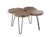 Beistelltisch >Caspar Mini< in Akazie aus Massivholz,Metall - 78x56x72cm (BxHxT)
