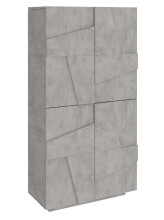 Garderobenschrank >Piacenza< in Beton Nachbildung -...