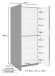 Garderobenschrank >Piacenza< in Schiefer Nachbildung - 81x168x38cm (BxHxT)