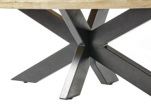 Couchtisch >Mouzaki< in Mangoholz aus Massivholz,Metall - 120x45x60cm (BxHxT)