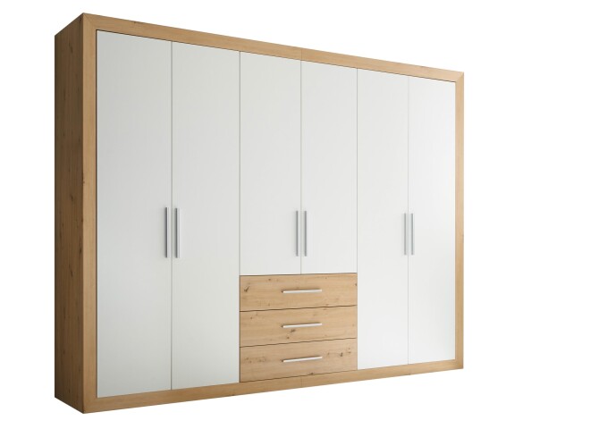 Kleiderschrank >Frieda< in Artisan Eiche - 289x225x59cm (BxHxT)