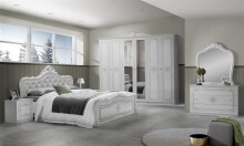 Kleiderschrank >Langston< in Weiß - 261x227x57cm (BxHxT)