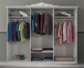 Kleiderschrank >Langston< in Weiß - 261x227x57cm (BxHxT)