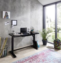 Schreibtisch >Livadia< in  aus Stahl,Glas -...
