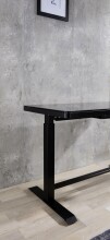 Schreibtisch >Livadia< in Schwarz aus Stahl,Glas - 120x72x60cm (BxHxT)